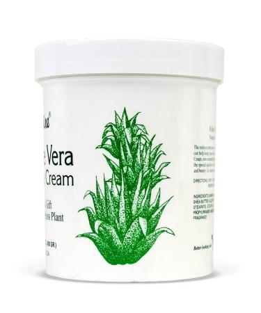 Jasmine Aloe Vera Massage Cream - Anti-Aging Therapy, Deeply Moisturizing Organic Cream for Face and Body - 400g/14.1oz - Buy Online on GoSupps.com
