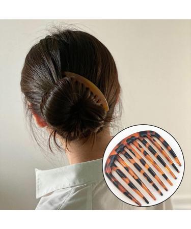 PREMJCROY French Twist Comb Set - 5 Pcs Retro Celluloid Hair Combs for Women and Girls - Buy Online on GoSupps.com