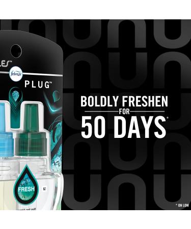 Febreze Unstopables Odor-Eliminating PLUG Air Freshener Single Refill Fresh Starter Kit & (1) 26 mL Oil Refill Unstopables Fresh Starter Kit 26 ml (Pack of 1) - Buy Online on GoSupps.com