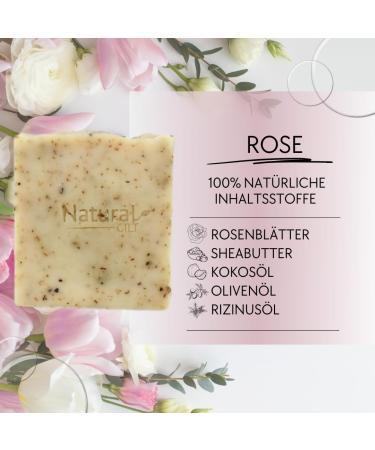 3x Natural Cilt Roses Soap - 100% Handmade Certifiied Natural Shower Soap for All Skin Types - Nourishing Rose Soap 100g (3-Pack) - No Questionable Ingredients - Buy Online on GoSupps.com