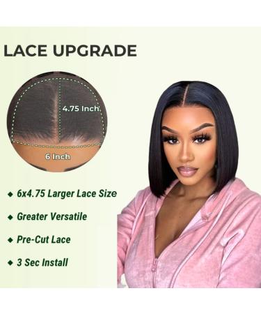 UNICE Pre Plucked Bob Wig 12 Human Hair | HD Lace Closure | Glueless & Ready-to-Wear for Beginners - Buy Online on GoSupps.com