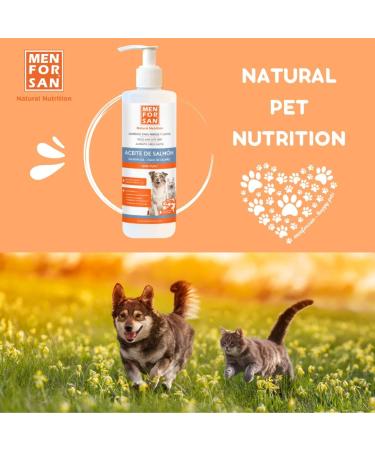 MENFORSAN Salmon Oil for Dogs and Cats 500ml with Omega 3 and 6 Gives a Shiny Coat and Improves the Immune System Light Brown  - Buy Online on GoSupps.com