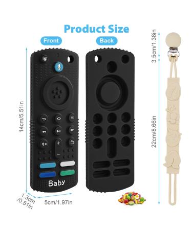 Baby Teething Toy Silicone Teether - Remote Control Shape for Babies & Toddlers | BPA-Free & Dishwasher Safe | 1 Pack - Buy Online on GoSupps.com