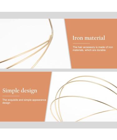 Beaupretty 2-Piece Simple Hair Ties & Metal Headbands for Women - Elegant Wedding Tiara Thin Gold Hair Bands - Buy Online on GoSupps.com
