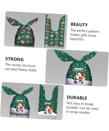 KOMBIUDA Christmas Pouches 100pcs Christmas Wrapping Bag Candy Bags Small Christmas Bags Festive Packing Bags Nougat 22.5x13.5x0.2cm Green - Buy Online on GoSupps.com