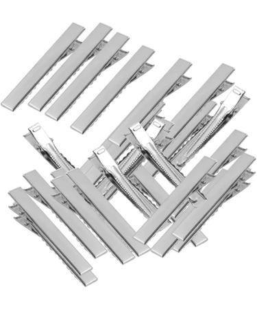 MonkeyJack 50 Pieces Flat Metal Single Prong Alligator Hair Clips Duckbills Barrette Bows DIY - 56mm - Buy Online on GoSupps.com