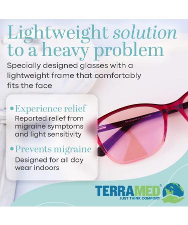 Terramed Just Think Comfort Migraine Glasses FL-41 | Unisex Light Sensitivity Relief | UV Protection for Migraine & Eye Strain - Buy Online on GoSupps.com