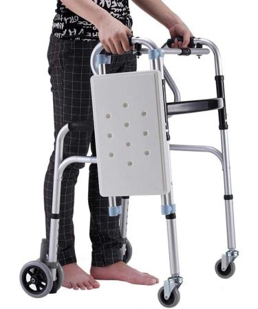 Drive Healthcare YC8301 Aluminum Alloy Folding Walking Frame with 4 Wheels and Seat Rear tyre Brakes Surprise Gift - Buy Online on GoSupps.com