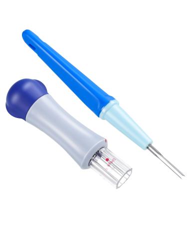 Pen Style Needle Felting Tool with 3 Needles and Punch Style Felting Needle Tool with 7 Barbed Needles, Wool Needle Felting Accessories for DIY Patchwork Wool Crafts Making Felt Patterns