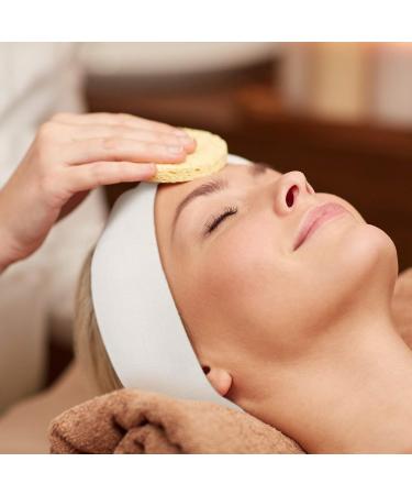 200 Pack Disposable Spa Facial Headbands for Women - Soft Non-Woven Hair Bands for Skin Care - Convenient Closure - White - Ideal for Salons and Girls - Buy Online on GoSupps.com