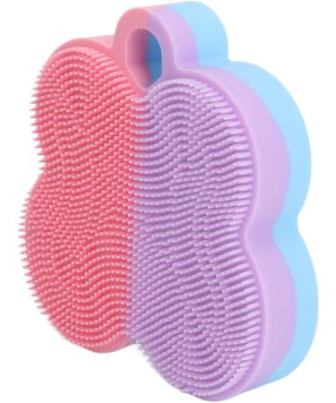 Silicone Cleansing Brush - Pink & Purple Dual-Sided Exfoliating Tool for Women | Gentle Skin Care & Deep Cleaning - Buy Online on GoSupps.com