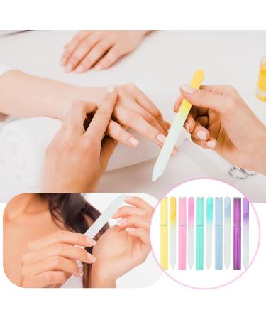 NAYAGOGO 5 PCS Pack Glass Nail File 5 Colors Professional Crystal Nail File Multicolor Crystal Nail File Set with Case Fingernail Files Double-Sided Nail Files for Natural Nails Manicure Tools - Buy Online on GoSupps.com