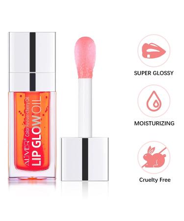 AIOBEECY Lip Glow Oil - Crystal Non-Sticky Plump Lip Gloss with Natural Cherry Oil (5pcs) - Buy Online on GoSupps.com