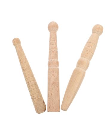 1 Set 3PCs Wood Cabbage Massage Tools Thai Thai Massage Stick Stick Tissue Tissue Massage Tool Point Full of more relaxing gifts