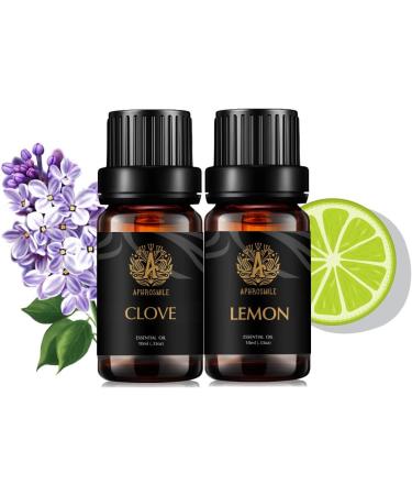 Aromatherapy Lemon Essential Oil Set for Diffuser 100% Pure Clove Essential Oil Fragrance Set for Humidifier 2x10ml 100% Pure Lemon Essential Oils Aromatherapy Clove Oils Set for Air Freshener - Buy Online on GoSupps.com