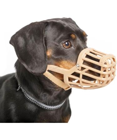 Baskerville Anti-Poison Bait Muzzle for Dogs - Size 3 | Comfortable Safe & Secure Fit for Small Dogs with Long Snouts - Buy Online on GoSupps.com
