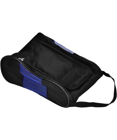 Zerone Portable Golf Shoes Bag - Breathable Dust-Proof Organizer with Pocket, Black and Blue - Ideal for Storing Sports Accessories - Unisex - Buy Online on GoSupps.com