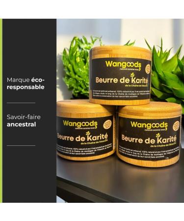 Pure Shea Butter Wangoods 180 g - 100% Natural Native to Atacora Benin No Additives or Preservatives Eco-friendly Bamboo Pot - Buy Online on GoSupps.com