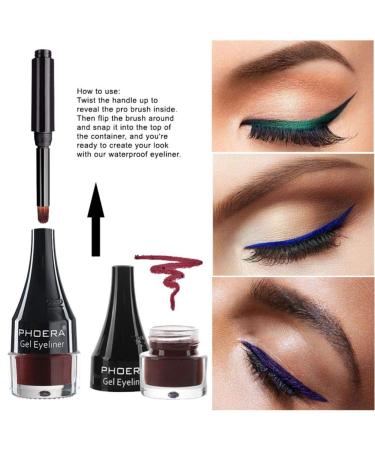 Allbestaye Color Eyeliner Gel - Waterproof Matte Shades in Blue Purple Green White Brown & Gold | International Shipping Available - Buy Online on GoSupps.com