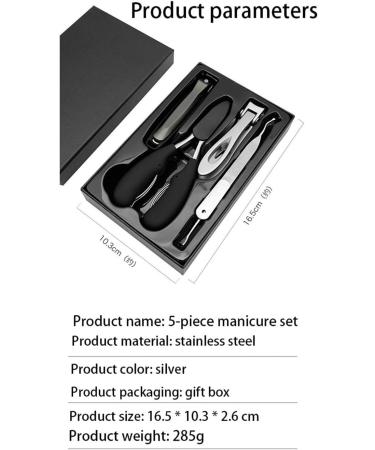 Nail Clipper Set (5 Pieces) Sharp Heavy Duty Toenail and Nail Clippers Toenail Clippers for Thick Nails and Ingrown Toenails Suitable for Adult Elderly Men and Women Silver - Buy Online on GoSupps.com