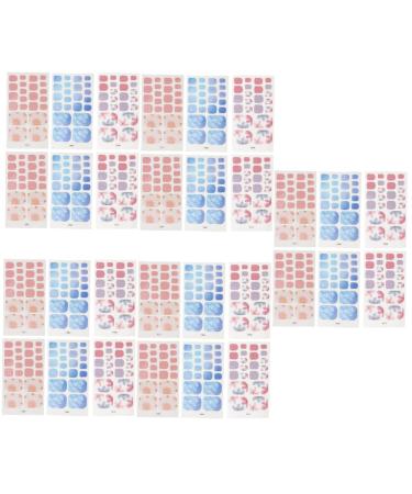 LALAFINA False Nails Tips Wraps False Nails Patches Fashion Summer French Fake Nails Toe Nail Stickers