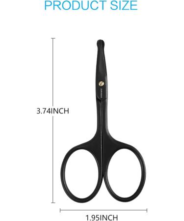 Jarvistar Stainless Steel Nose & Ear Hair Scissors | Precision Cutting | International Shipping - Buy Online on GoSupps.com