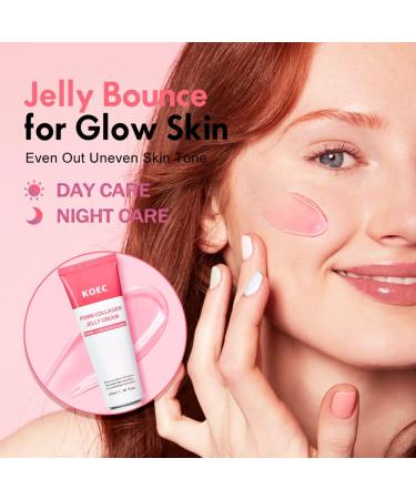 KOEC PDRN Collagen Jelly Cream with 7 Collagen Complex PDRN Pink Peptide Skincare for Deep Hydrating & Skin Elasticity & Firming Face Moisturizer Glass Skin Glow 1.69 Fl Oz - Buy Online on GoSupps.com