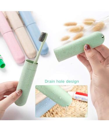 Huyiwei 4-Piece Toothbrush Set | Wheat-Colored Travel Covers | Ideal for Daily Use & Long-Distance Trips | Maintain Tooth Whiteness - Buy Online on GoSupps.com