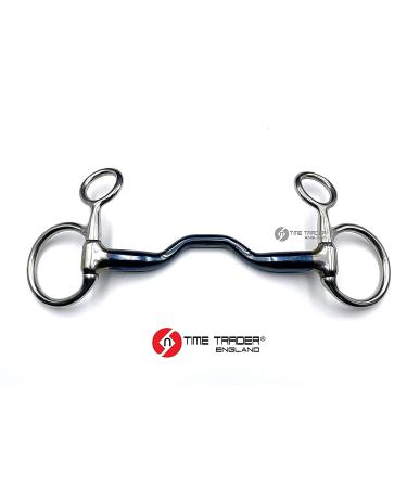 OTTE Baucher Hanging Cheek Blue Sweet Iron Ported Horse Bit Snaffle (6.25") - Buy Online on GoSupps.com