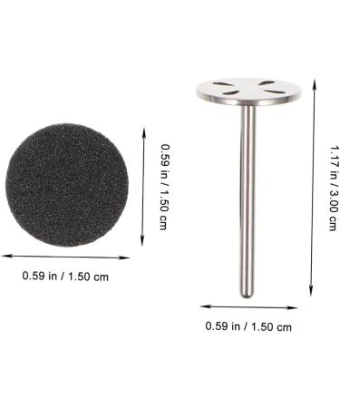 Healeved 2 Sets Nail Polishing Sheets Sandpaper Discs Nails Sandpaper Metal Shaft Nail Drill Bit Electric Grinding Accessories Electric Tool Foot Stainless Steel Nail File Grinding Feet - Buy Online on GoSupps.com