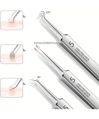 Cohbskj Usiveinborn Blackhead Remover Usiveinborn Tweezers Professional Blackhead Remover Tweezers Stainless Steel Facial Pimple Popper Tool for Women Men (Set F) - Buy Online on GoSupps.com