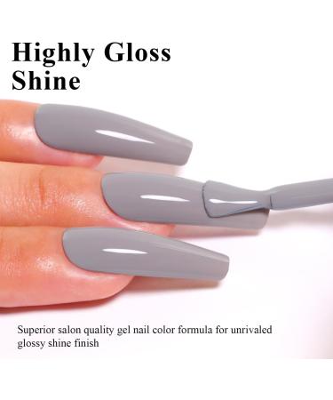 Imtiti Nude Gel Nail Polish 15ML Grey Gel Polish Autumn Winter Gel Nail Polish Soak Off LED UV Nail Gel Polish DIY Nail Art Starter Manicure Salon Gel Nail Kit - Buy Online on GoSupps.com