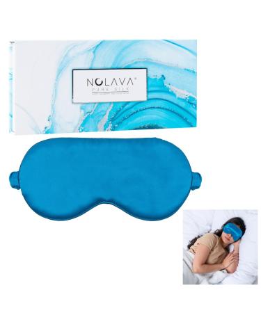 100% 22 Momme Mulberry Silk Sleep Mask Filled with Premium Mulberry Silk Silk Eye mask for Sleeping Women Sleep mask for Side Sleepers Perfect fit Adjustable Light Blocking Silk Sleep mask Gift Blue-jewel