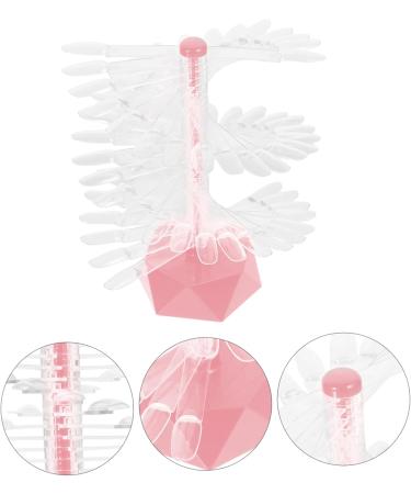 POPETPOP nail tips display stand nail art stands nail stands for nail art nail practice display stand nail tips display holder nail display stand holder spiral Acrylic bracket 6.2x6.2cm Pink - Buy Online on GoSupps.com