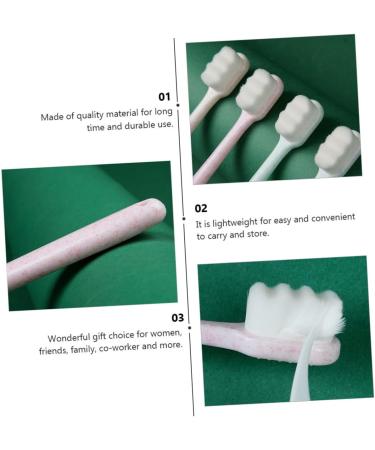 Beaupretty 12 Stk Sustainable Hair Toothbrush - Soft Bristles Portable Cleaning Tool for Pregnant Women | Eco-Friendly PP Wave Design - Buy Online on GoSupps.com