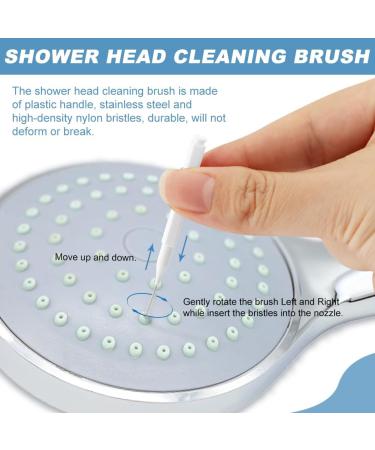 Shower Head Cleaning Brush Tool - Anti-Clogging Cleaner for Shower Nozzles | White Crevice Brush - Buy Online on GoSupps.com