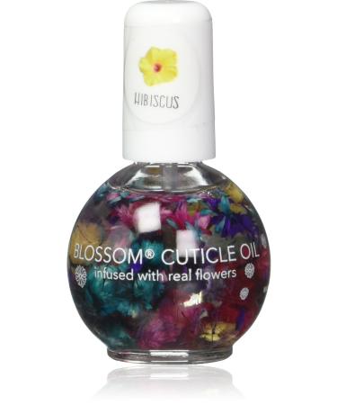Blossom Scented Cuticle Oil (0.42 oz) infused with REAL flowers - made in USA (Hibiscus)