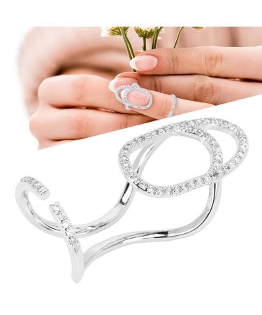 Fingernail Ring | Silver Nail Ring | Party & Wedding Fingernail Jewelry | Nail Art Decoration - Buy Online on GoSupps.com