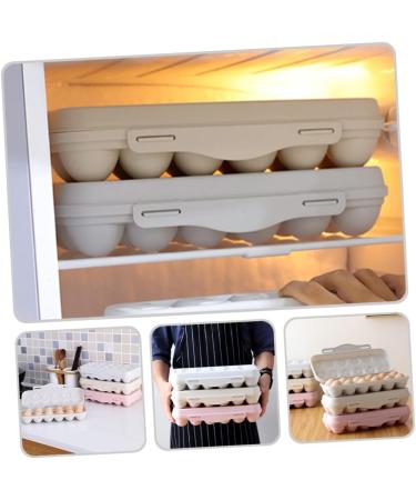Egg Cartons 2pcs container with lid storage containers for pantry egg dispenser egg plate re-usable - Buy Online on GoSupps.com