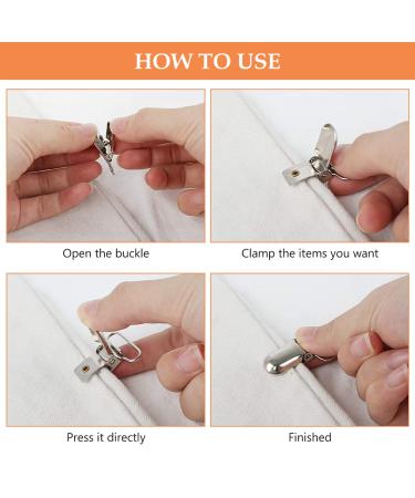 Metal Pacifier Clips - 8 Pack Duck Beak Insert Holder Strap for Babies | Secure & Stylish Baby Pacifier Chains - Buy Online on GoSupps.com