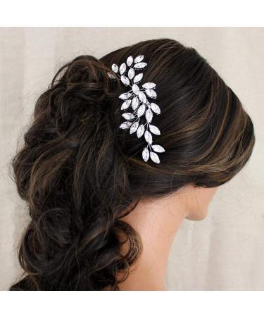 Unicra Bride Crystal Wedding Hair Comb - Rhinestone Bridal Side Accessory (A-Silver) - Buy Online on GoSupps.com
