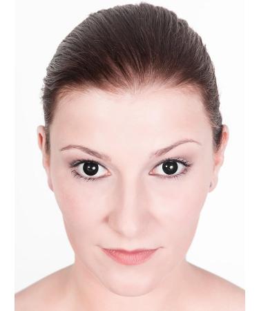 Buy Black Motif Prescription Contact Lenses - Annual Use -3.5 Dioptria | Perfect for Halloween Carnival & Theme Parties - Buy Online on GoSupps.com