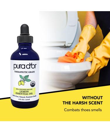 PURA D'OR (4oz) Lemon & Peppermint 100% Pure Therapeutic Grade Essential Oils Bundle for Aromatherapy Skin Care Energy Focus Breathing - Buy Online on GoSupps.com