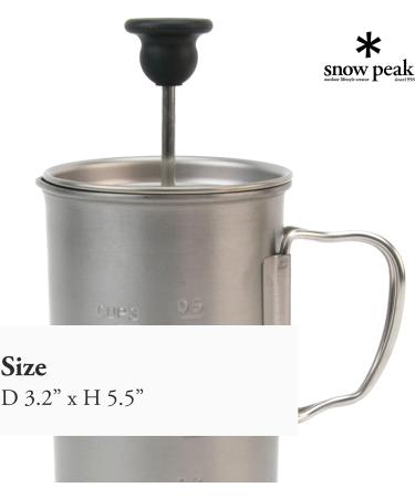 Snow Peak Titanium French Press - Small 24 fl oz - Lightweight & Durable Coffee Maker - Buy Online on GoSupps.com