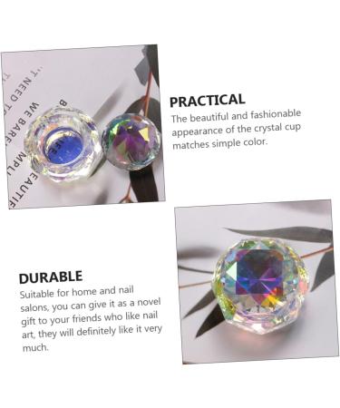 Healeved Crystal Glass Dappen Dishes for Acrylic Nail Sequin Storage Holder Glass Nails Cup Nail Crystal Bowl Plates Glass Votive Candle Holders Dappen Bowl Nail Cup Penholder Modeling Miss - Buy Online on GoSupps.com