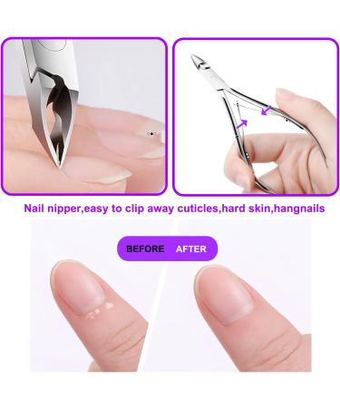 Professional 11Pcs Nail File and Buffer Set with Cuticle Nipper and Pusher - Manicure Tool Kit for Shiny Nails - Buy Online on GoSupps.com