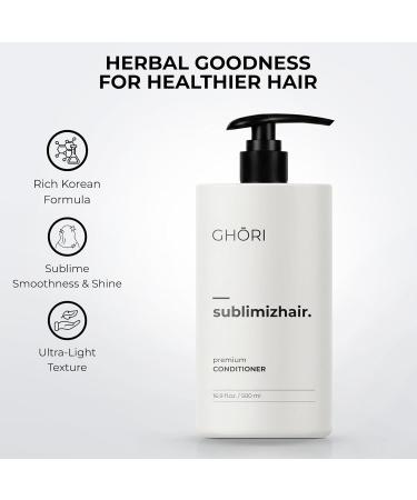 Sublimizhair Korean Herbal Shampoo for Dry & Damaged Hair | Hanbang Formula with Ginseng Licorice & Tea Extracts | Gentle Scalp Cleansing | pH Balanced Shampoo | 500 ml Conditioner 500 ml (Lot de 1) - Buy Online on GoSupps.com