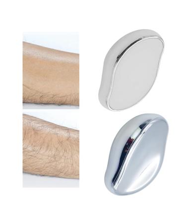 LeMall Painless Crystal Hair Eraser - Magic Hair Remover for Men and Women Hair Removal Epilators for Leg Arm Back Fast & Easy Crystal Hair Eraser (Silver)