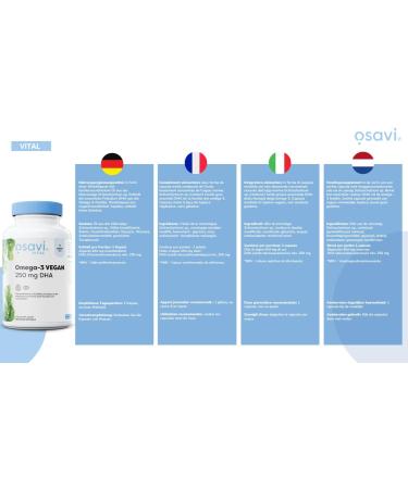 Osavi Omega3 Vegan 250mg DHA 60 vegan softgels - Buy Online on GoSupps.com