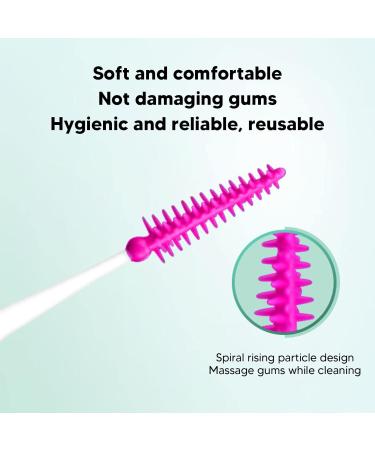 TeamSky 200pcs Interdental Brush Set - Soft Silicone Toothpick Cleaner & Dental Floss Toothpicks for Optimal Oral Care (Purple) - International Shipping Available - Buy Online on GoSupps.com